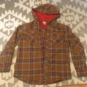 Ll bean flannel with hood size medium